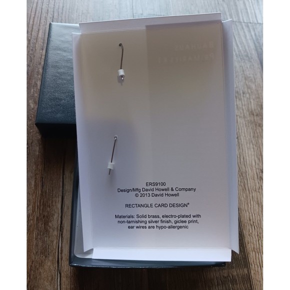 Bauhaus Primaries #1 Dangle Earrings - Picture 4 of 5